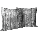 "Birch Trees in Winter" Throw Pillow