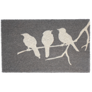 Birds On Branch - Gray Coir Doormat