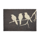Birds On Branch - Gray Coir Doormat