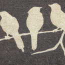 Birds On Branch - Gray Coir Doormat