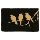 Birds On Branch - Black Coir Doormat