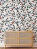 Birds and Red Berry Wallpaper