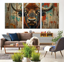 Bison Canvas Wall Art, American Buffalo Print Canvas