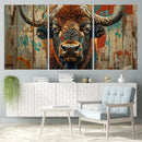 Bison Canvas Wall Art, American Buffalo Print Canvas