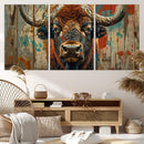 Bison Canvas Wall Art, American Buffalo Print Canvas