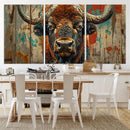 Bison Canvas Wall Art, American Buffalo Print Canvas