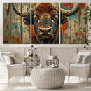 Bison Canvas Wall Art, American Buffalo Print Canvas