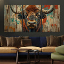 Bison Canvas Wall Art, American Buffalo Print Canvas