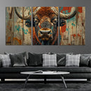 Bison Canvas Wall Art, American Buffalo Print Canvas
