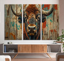 Bison Canvas Wall Art, American Buffalo Print Canvas