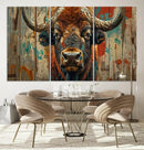 Bison Canvas Wall Art, American Buffalo Print Canvas