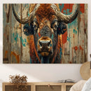 Bison Canvas Wall Art, American Buffalo Print Canvas