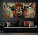 Bison Canvas Wall Art, American Buffalo Print Canvas