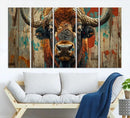 Bison Canvas Wall Art, American Buffalo Print Canvas