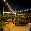 SL101 3000K Warm White LED Low Voltage Bistro String Lights 48 FT Outdoor Weatherproof 12V Edison Bulbs by Kings Outdoor Lighting