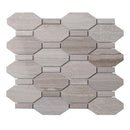 Gray 11x12 Polished Etched Hexagon Marble Mosaic Tile (5 pack, 4.66 sq ft/case) - Sample