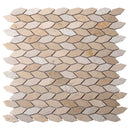 Beige 12x12 Polished Etched Hexagon Marble Mosaic Tile (5 pack, 4.92 sq ft/case) - Sample