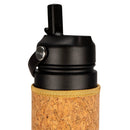 Black Cork Sleeve Bottle with Flip Straw Lid | 25oz by Yoloha Yoga