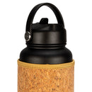 Black Cork Sleeve Bottle with Flip Straw Lid | 32oz by Yoloha Yoga
