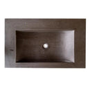 Premium Black Andesite Natural Stone Rectangular Vessel Sink 20x33