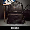 Black Leather Daily Commuter Bag XL