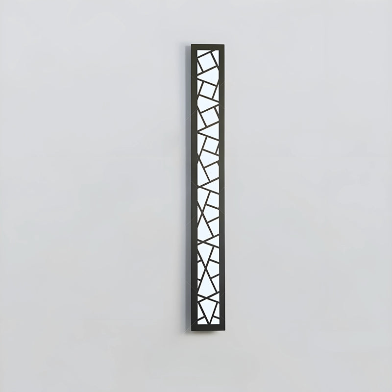 Black Creative Design Outdoor Waterproof Aluminum LED Tall Wall Lamp For Villa