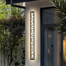 Black Creative Design Outdoor Waterproof Aluminum LED Tall Wall Lamp For Villa