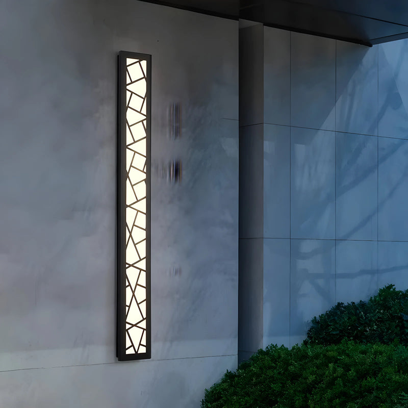 Black Creative Design Outdoor Waterproof Aluminum LED Tall Wall Lamp For Villa