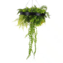 Draping Plant Artificial Roof Hanging Disc 25in – Black Frame – UV Resistant