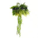Draping Plant Artificial Roof Hanging Disc 25in – Black Frame – UV Resistant