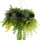 Draping Plant Artificial Roof Hanging Disc 25in – Black Frame – UV Resistant