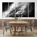 Black Ocean Wave at Sunset Canvas Art, Large Wall Print of by MyGreatCanvas | Canvas Wall Art Prints | Photo Prints & Wall Decor