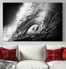 Black Ocean Wave at Sunset Canvas Art, Large Wall Print of by MyGreatCanvas | Canvas Wall Art Prints | Photo Prints & Wall Decor