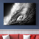 Black Ocean Wave at Sunset Canvas Art, Large Wall Print of