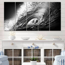 Black Ocean Wave at Sunset Canvas Art, Large Wall Print of