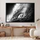 Black Ocean Wave at Sunset Canvas Art, Large Wall Print of
