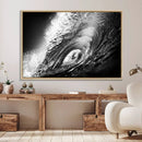 Black Ocean Wave at Sunset Canvas Art, Large Wall Print of