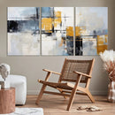 Black Orange Abstract Wall Art Canvas Print, Contemporary