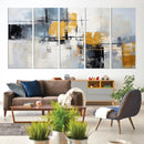 Black Orange Abstract Wall Art Canvas Print, Contemporary