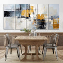 Black Orange Abstract Wall Art Canvas Print, Contemporary