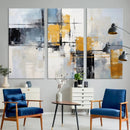 Black Orange Abstract Wall Art Canvas Print, Contemporary