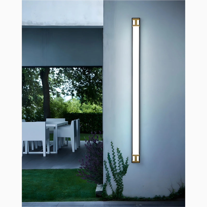 Black/Gold Outdoor Waterproof LED Long Wall Lamp for Garden, Villa, Porch