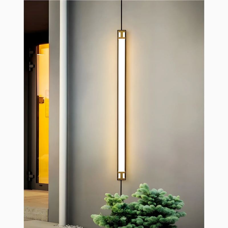 Black/Gold Outdoor Waterproof LED Long Wall Lamp for Garden, Villa, Porch