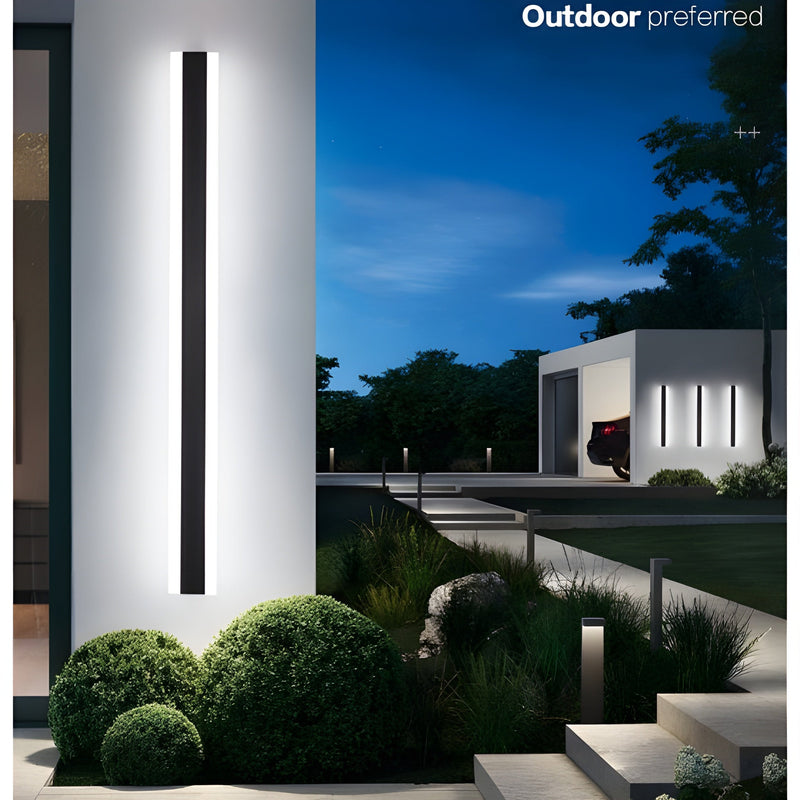 Black Outdoor Waterproof LED Wall Lamp With App Control Model