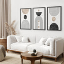 Minimalist Wall Art Set - Modern Art Prints of Black Rainbow by Wall Art Set