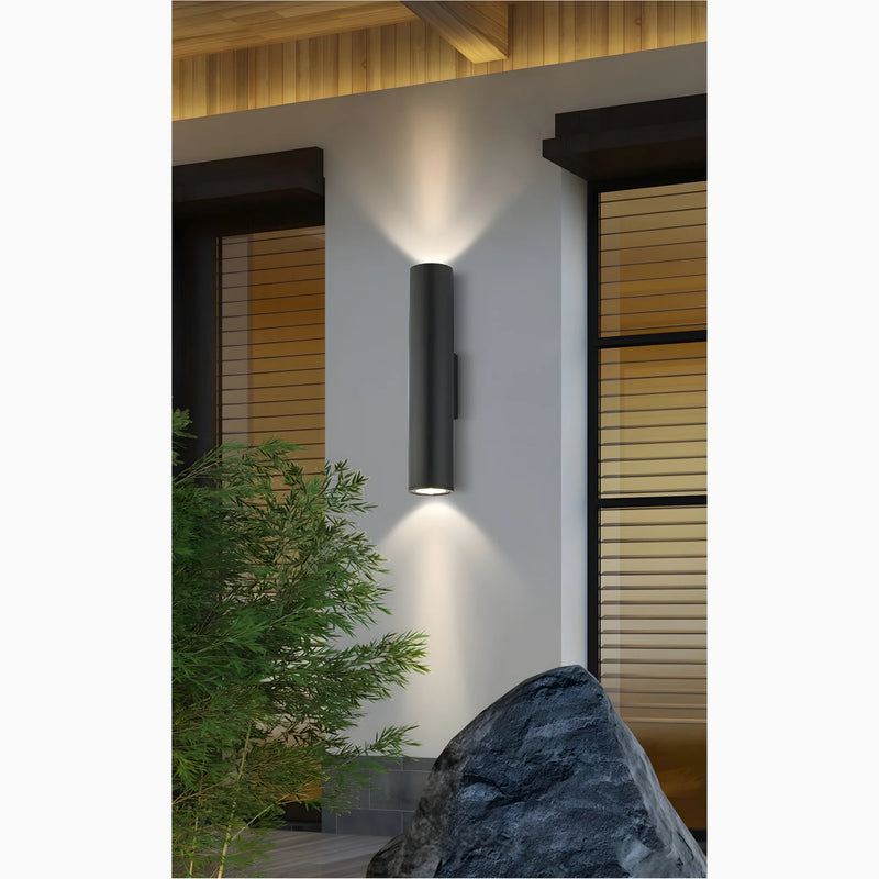 Black Waterproof Outdoor Aluminum LED Wall lamp For Garden, Porch