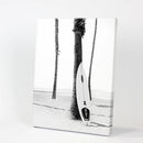 Black White Boho Summer Poster. Surfboard, Palm Trees by Wall Art Set
