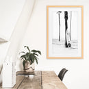 Black White Boho Summer Poster. Surfboard, Palm Trees by Wall Art Set