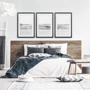 Black White Minimalist Beach Wave Wall Art. 3 Piece Decor by Wall Art Set