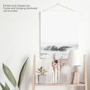 Black White Boho Tropical Wall Decor. Surfer, Waves by Wall Art Set